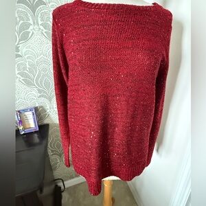 Women's Red sequin Sweater